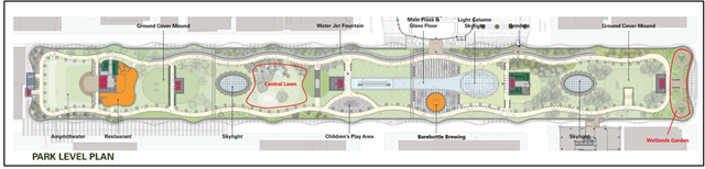 Map of TJPA's Salesforce Park.