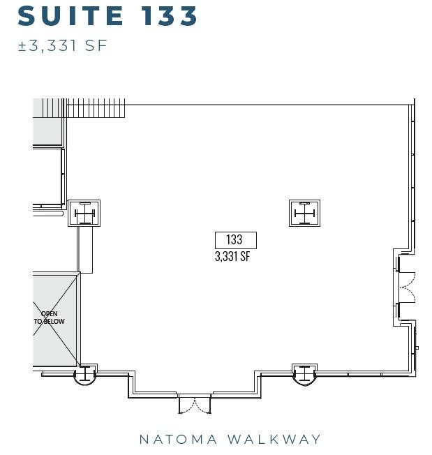 Floor plan for suite 133.