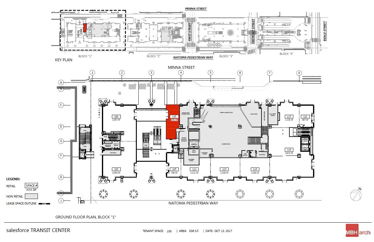 Floor plan for suite 105
