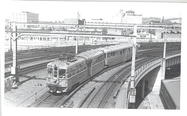 Key System Train on Ramp to Terminal (1956)