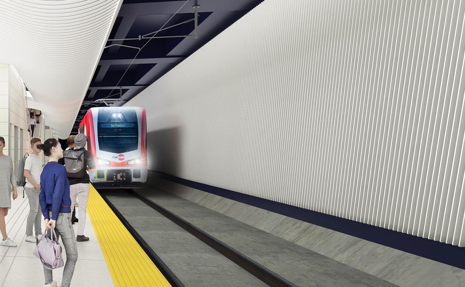Illustration of The Portal - Caltrain Platform.