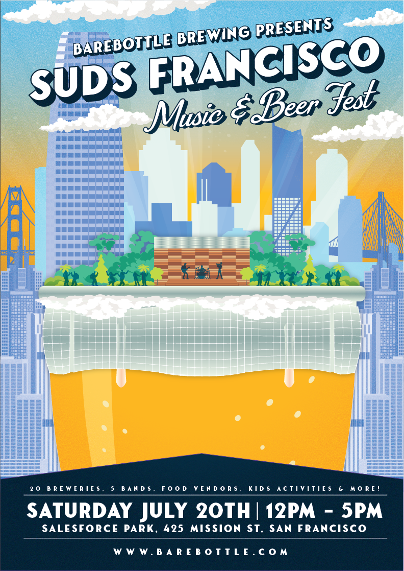 Flier for Suds Francisco event happening July 20, 2024.