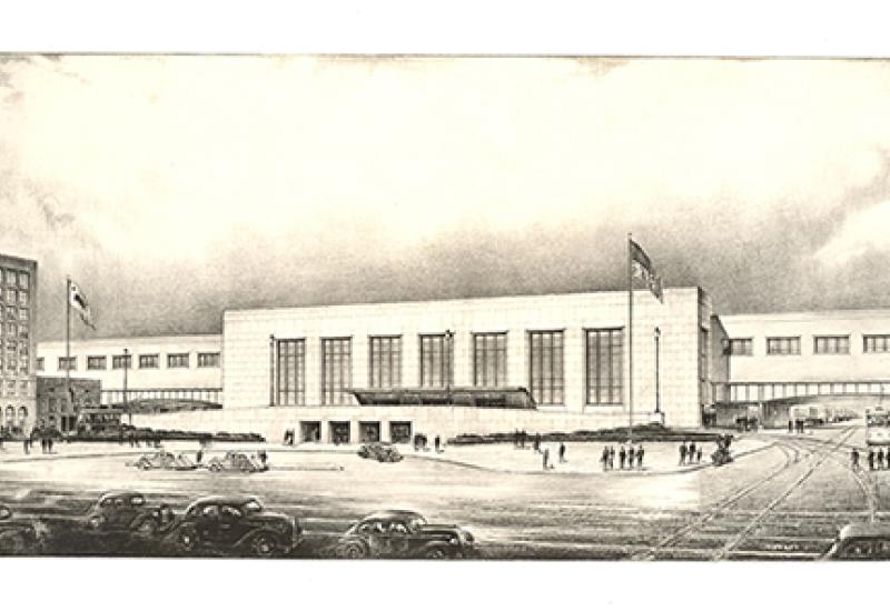 Transbay Terminal—Artist\'s Rendering of Mission St. Façade (1937)