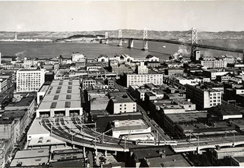 Transbay Terminal, SOMA, and Bay Bridge (1939)