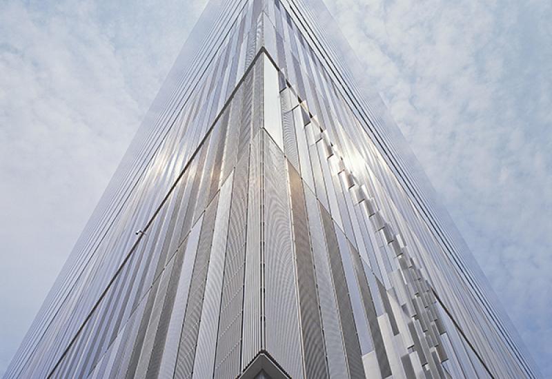 James Carpenter: Seven World Trade Center, Exterior – Podium Light Wall, 2002-07