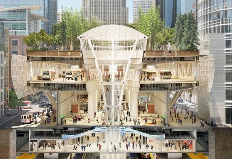 Cross Section View of the new Transbay Transit Center
