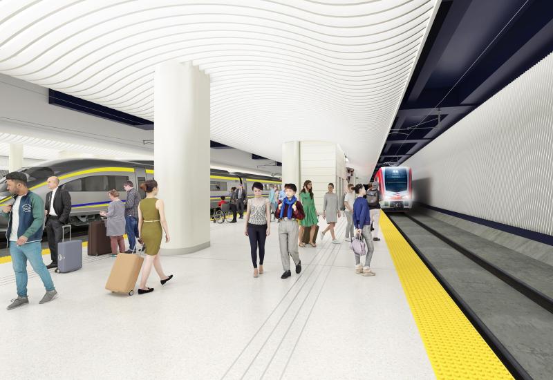 Illustration of The Portal - Caltrain Platform.