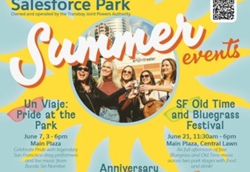 Summer activities poster with sun rays.