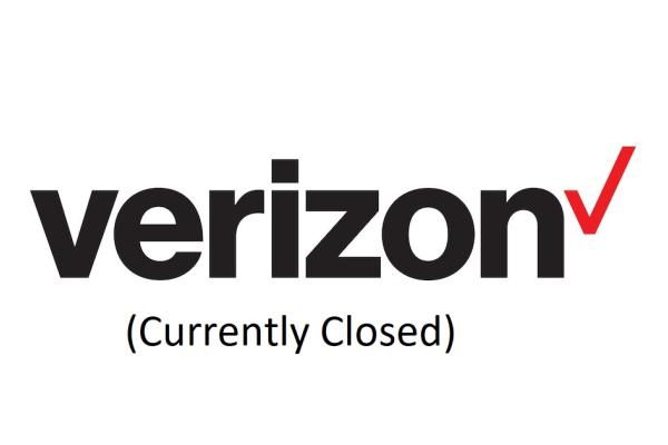 Verizon logo with closed note.