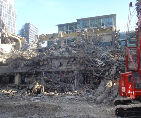 Demolition of old Transbay Terminal.