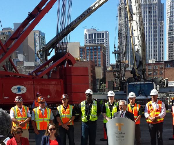 Phase 1 First Concrete Pour w Mayor Lee 2013.